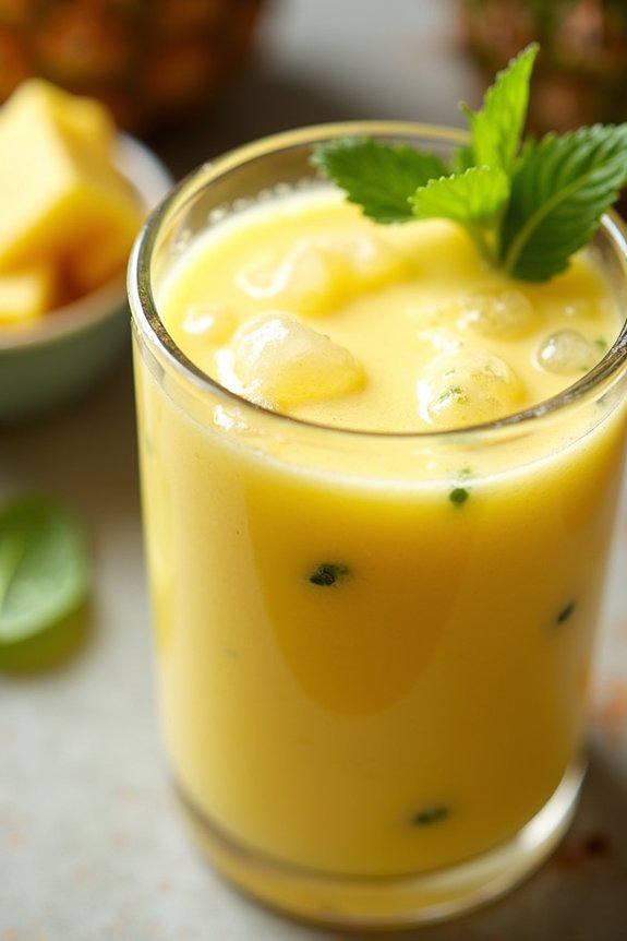 pineapple ginger detox smoothie recipe