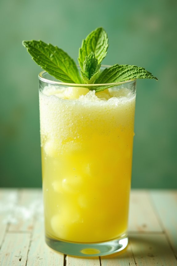 pineapple mint green smoothie