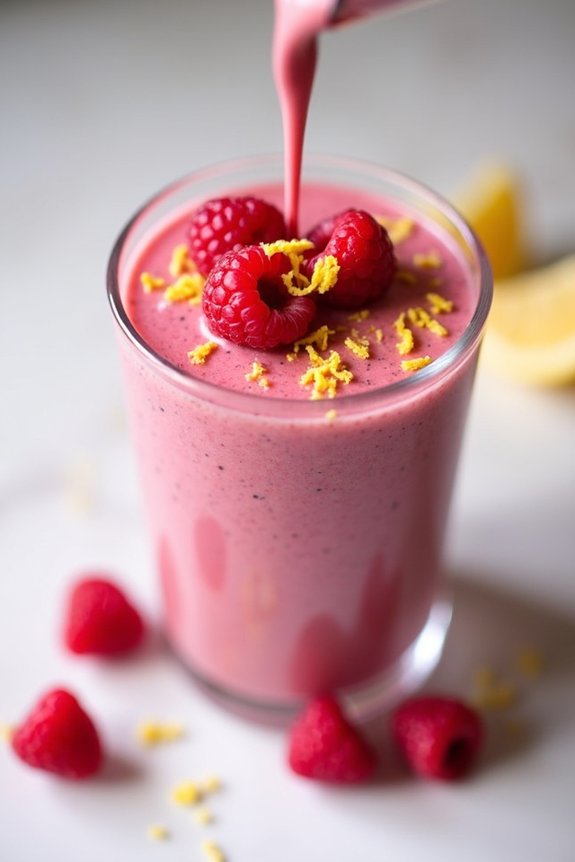 raspberry lemon keto smoothie