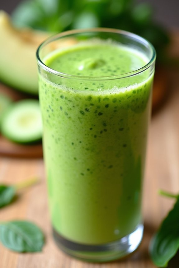 refreshing cucumber melon smoothie