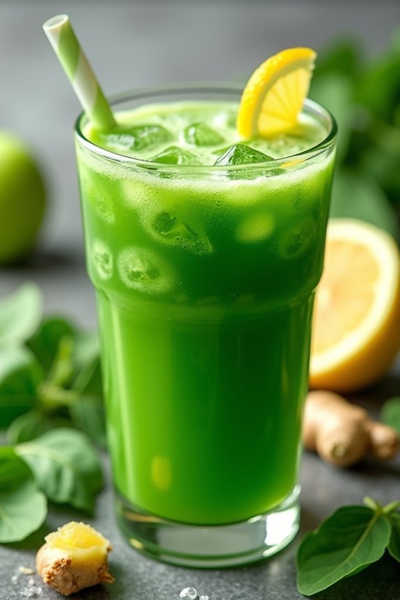 refreshing green apple juice
