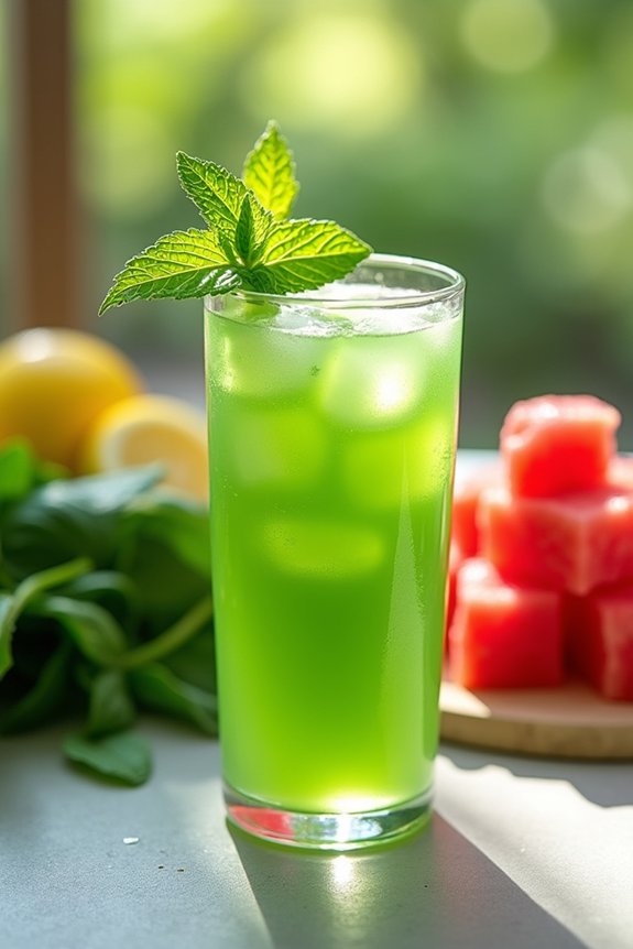 refreshing watermelon green juice