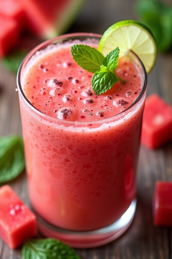 refreshing watermelon mint smoothie