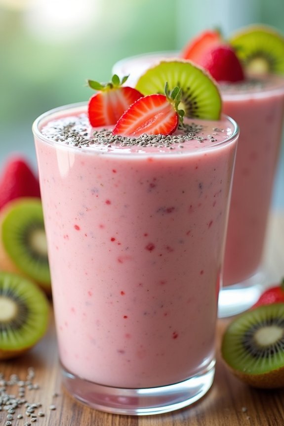 refreshing yogurt fruit smoothie