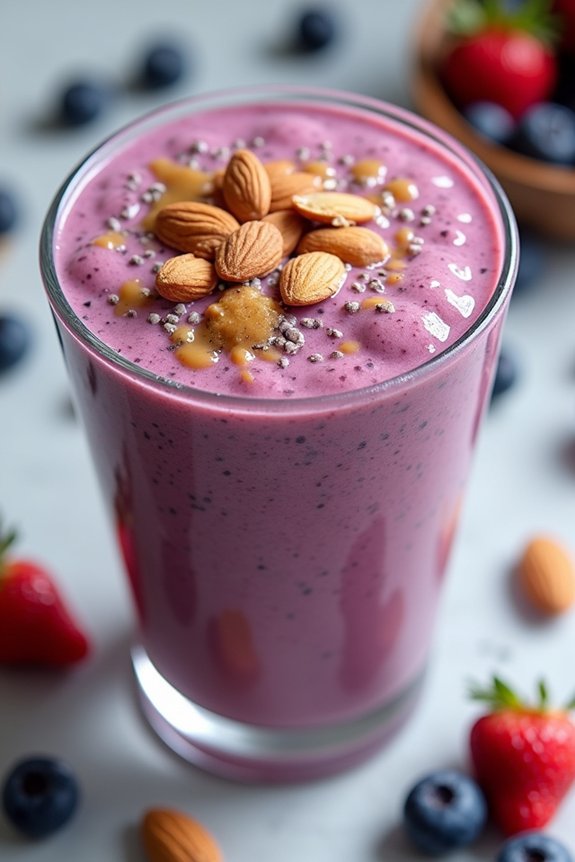revitalizing berry almond smoothie