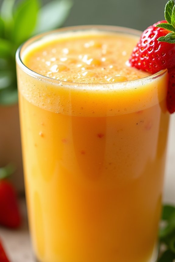 revitalizing mango strawberry smoothie