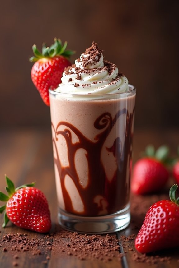 strawberry chocolate smoothie indulgence