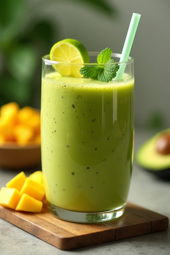 tropical avocado mango smoothie