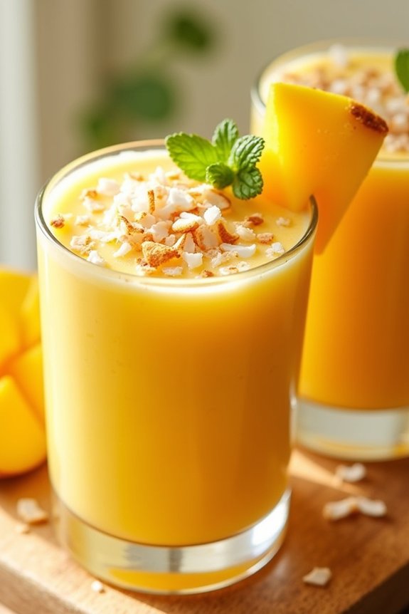 tropical breakfast smoothie delight