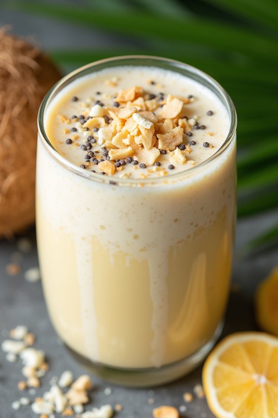 tropical creamy banana smoothie