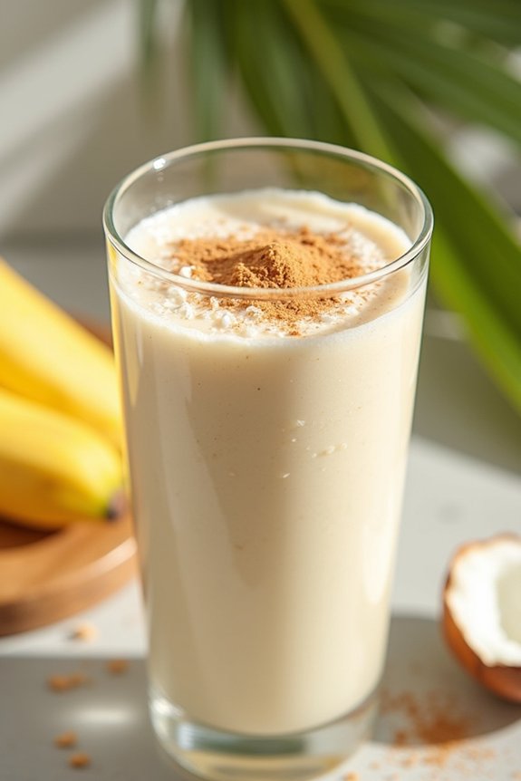 tropical creamy banana smoothie