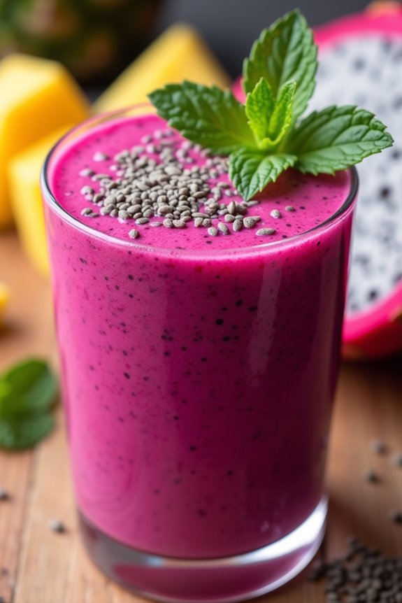 tropical dragon fruit smoothie