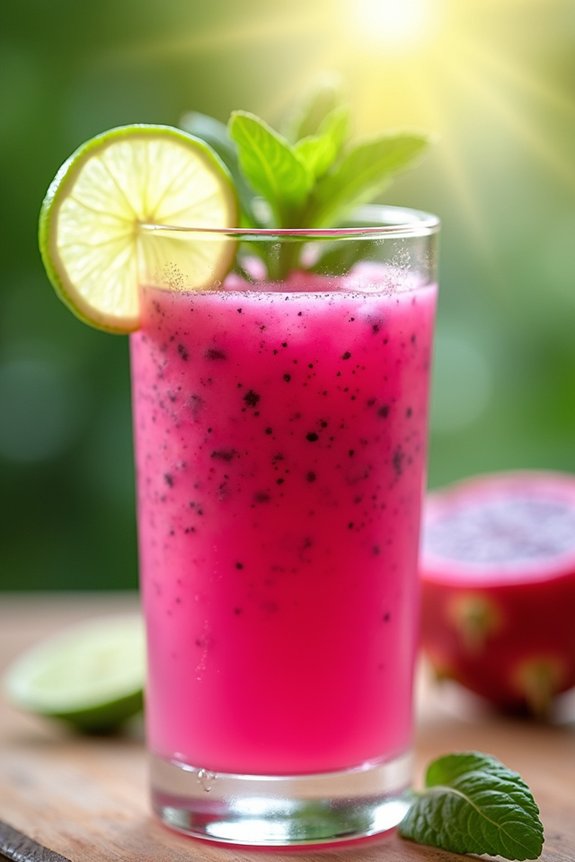 tropical dragon fruit smoothie