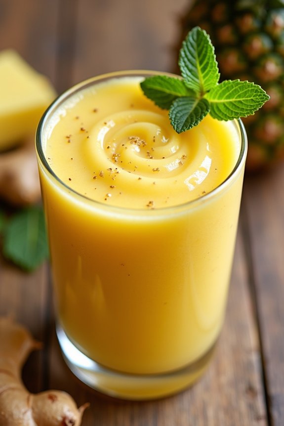 tropical ginger fruit smoothie