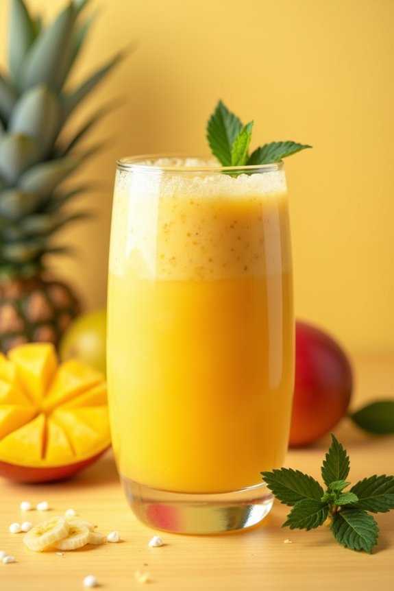 tropical mango banana smoothie