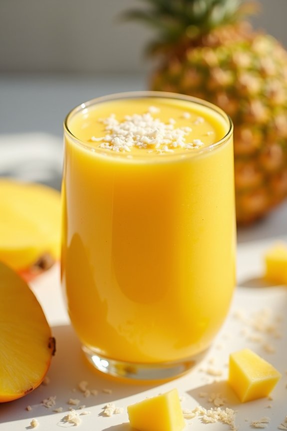 tropical mango coconut smoothie
