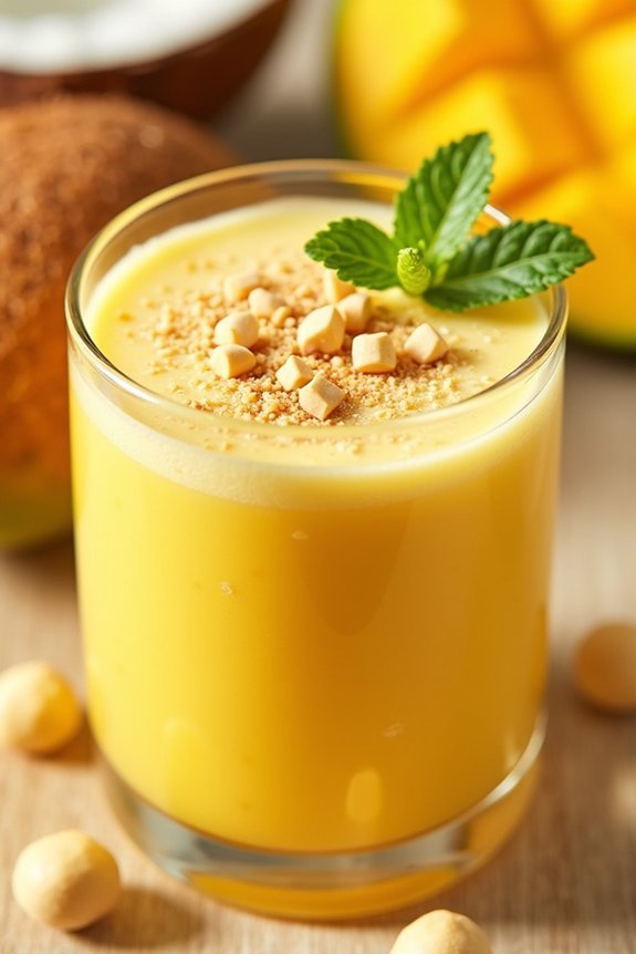 tropical mango macadamia smoothie
