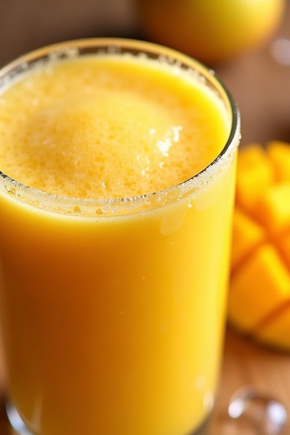 tropical mango yogurt smoothie