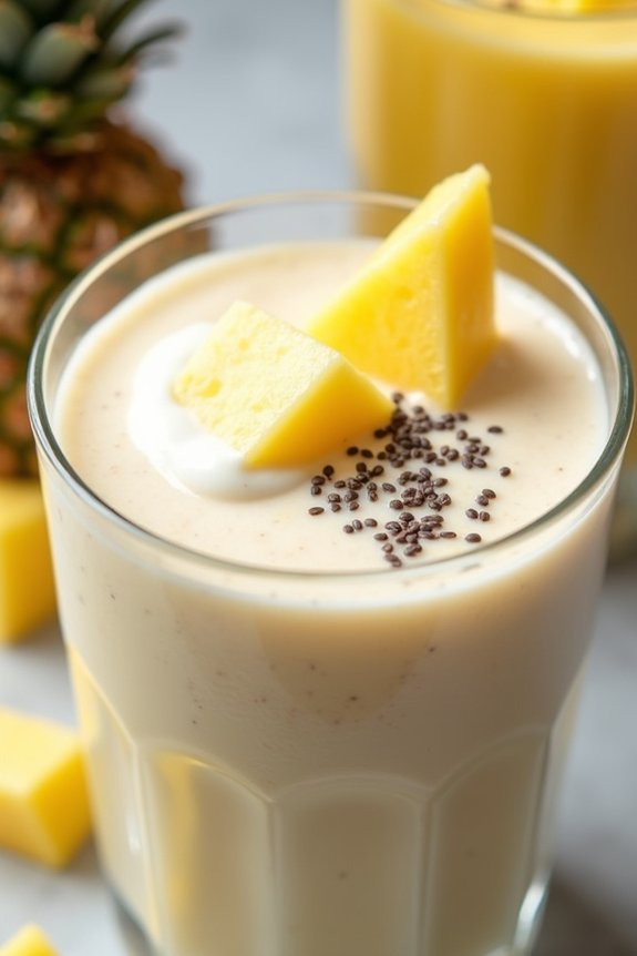 tropical protein packed smoothie