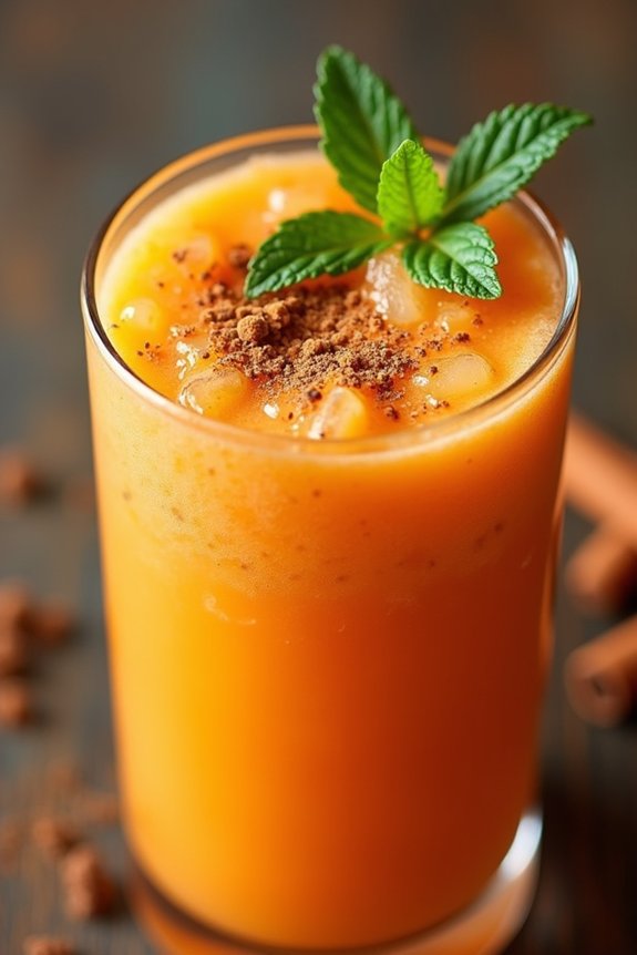 tropical spiced papaya smoothie