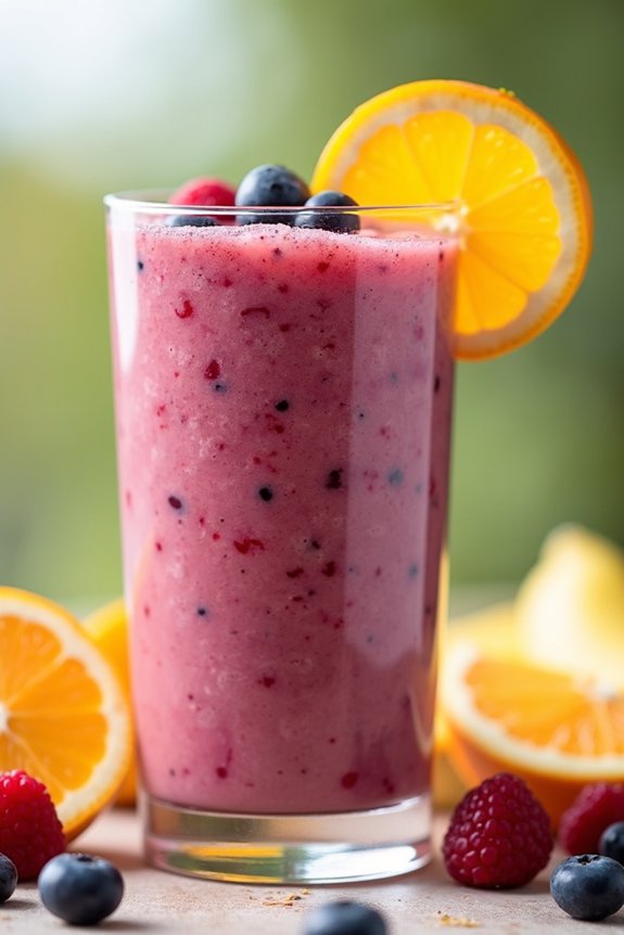 vibrant citrus berry smoothie