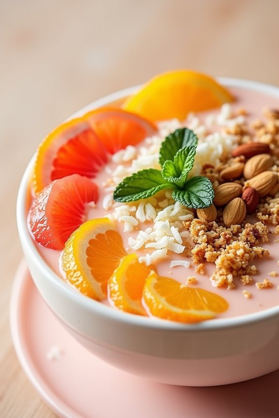 vibrant citrus smoothie bowl