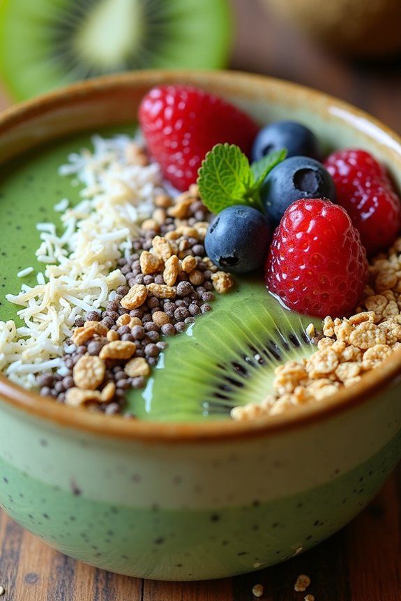 vibrant kiwi smoothie bowl