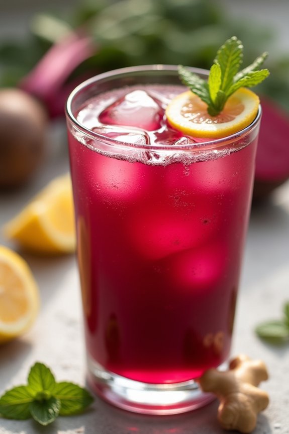 vibrant nutritious beetroot juice