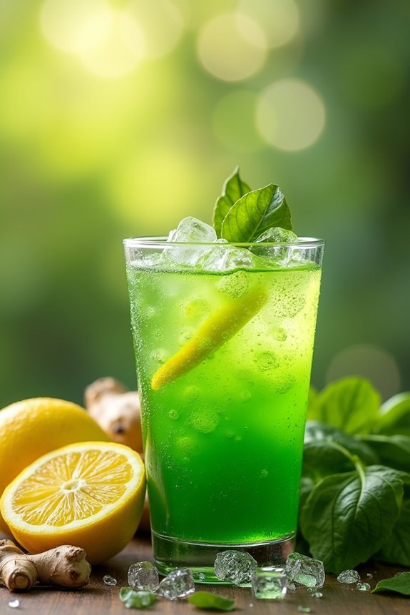 zesty ginger lemon green juice
