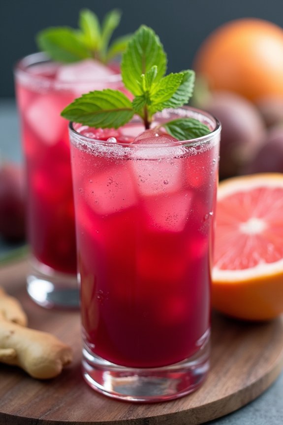 beet and grapefruit juice