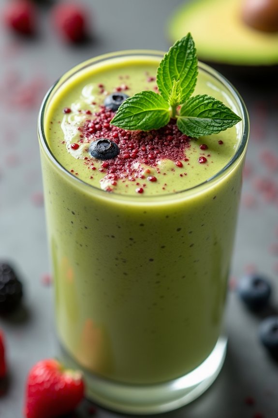 berry avocado protein shake