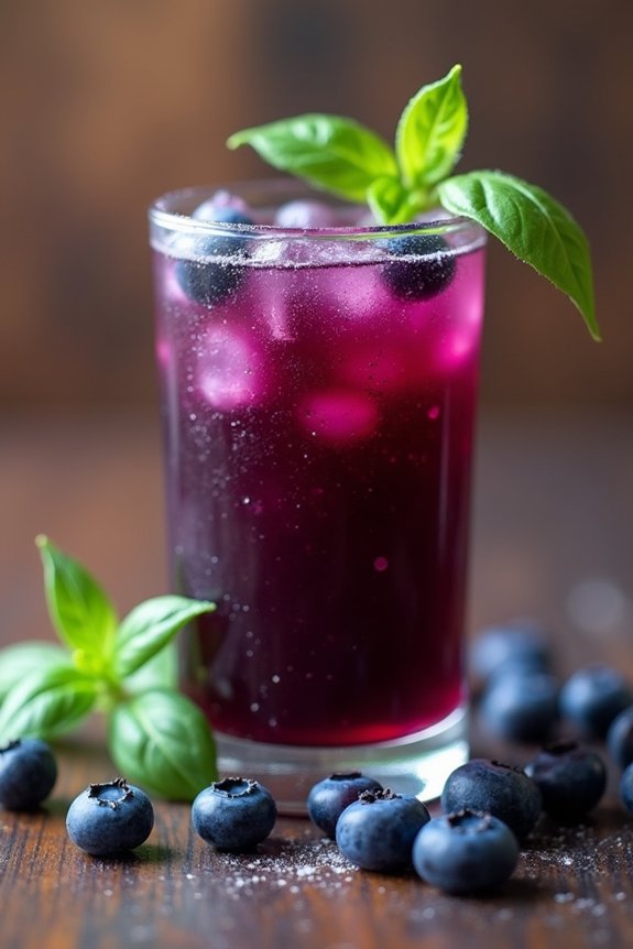 blueberry basil detox juice