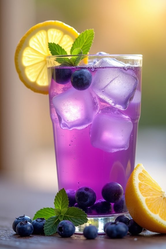 blueberry yakult lemonade recipe