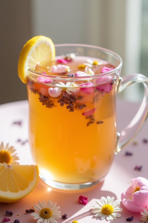 calming herbal floral infusion