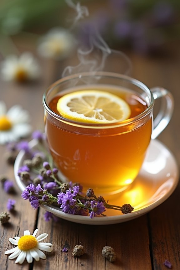 calming herbal tea infusion