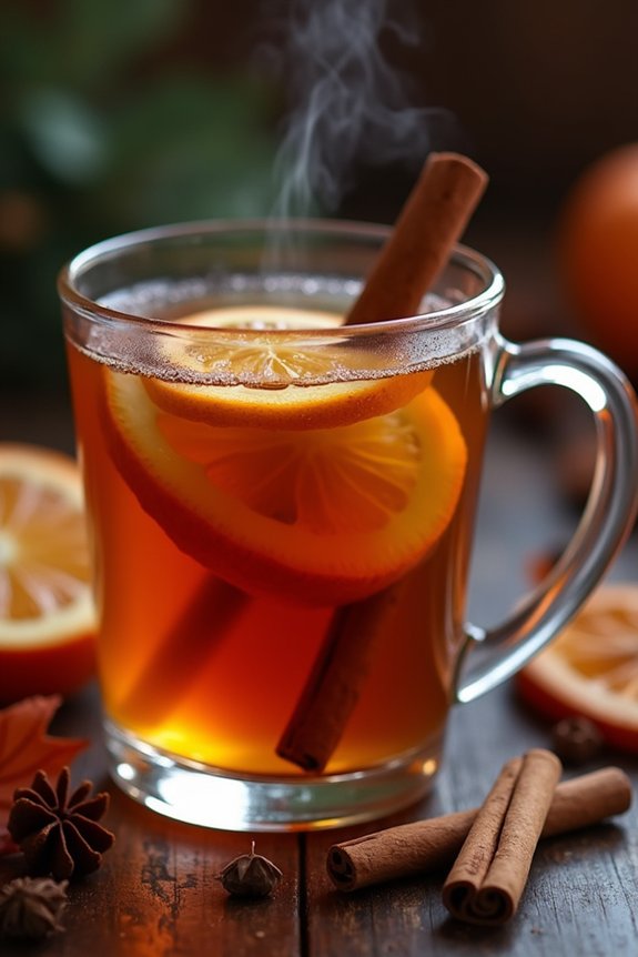 chai spiced warm apple cider