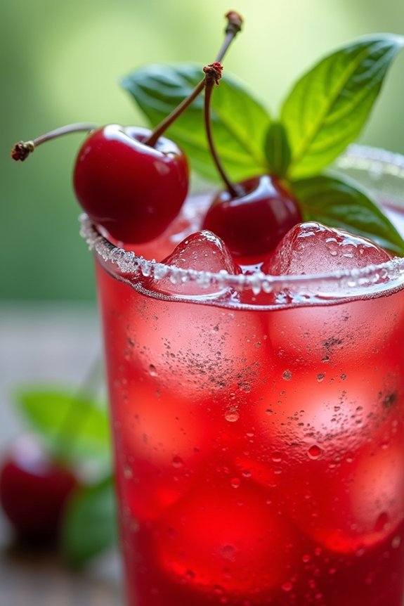 cherry basil sparkler recipe