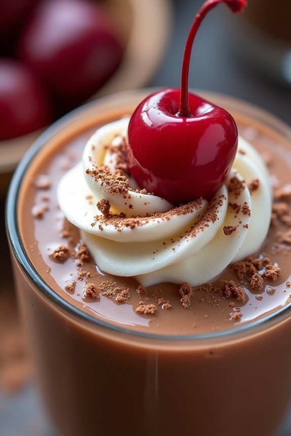 cherry chocolate protein shake