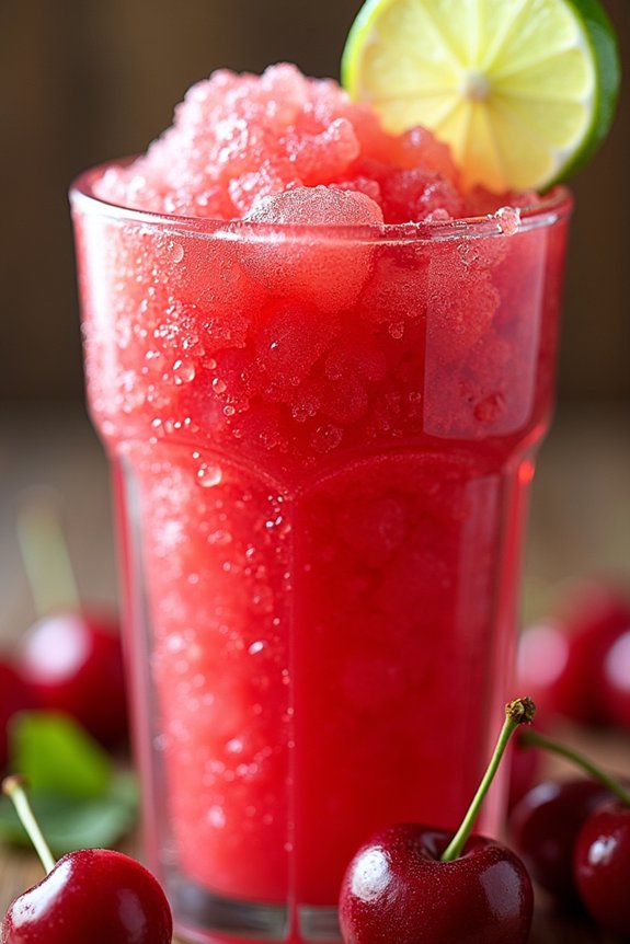 cherry limeade frozen delight