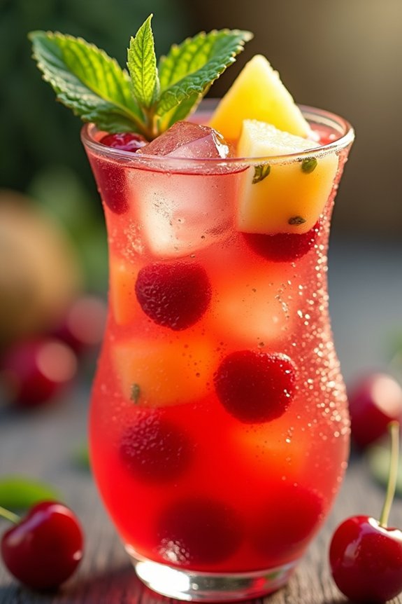 cherry pineapple summer refreshment