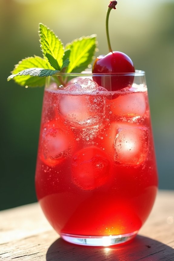 cherry vanilla refreshing beverage