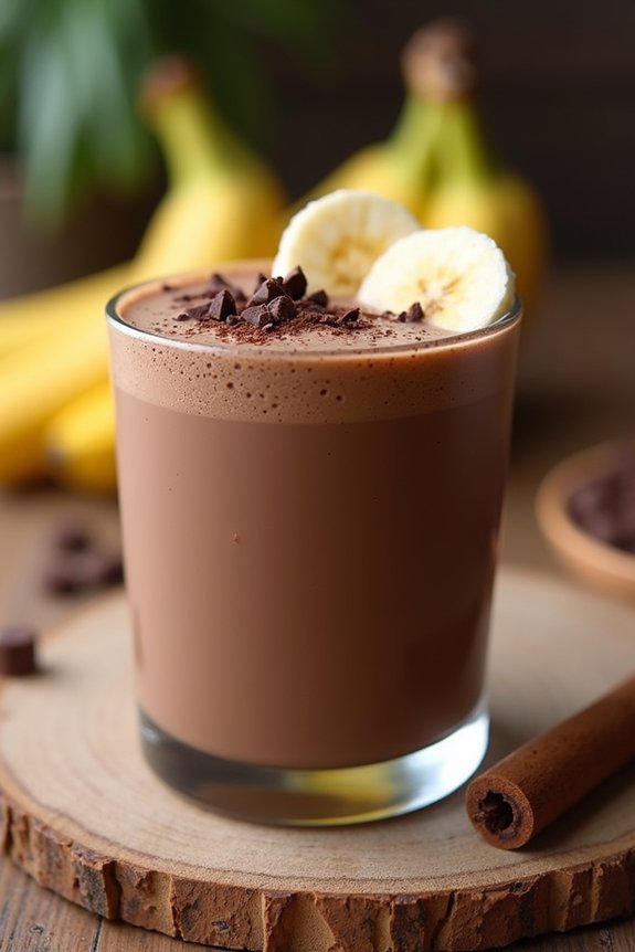 chocolate banana protein shake