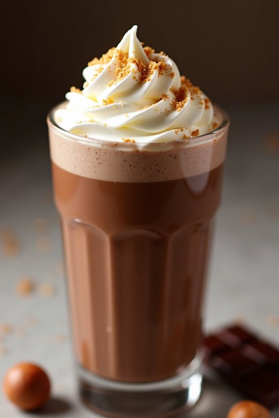 chocolate hazelnut protein shake