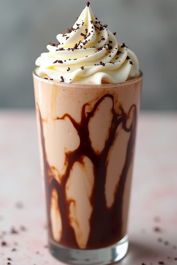 chocolate vanilla protein shake