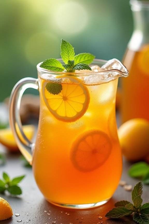 citrus ginger mint infusion