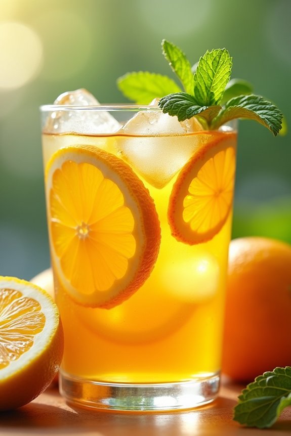 citrus infused nettle iced tea