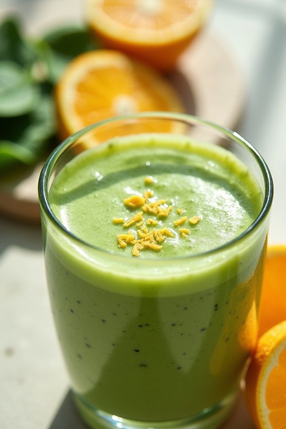 citrus spinach protein shake