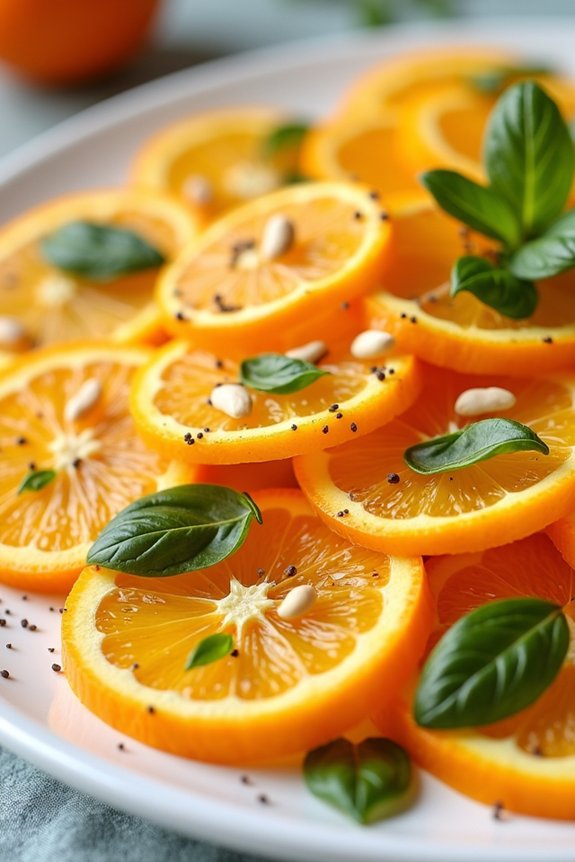 citrusy basil orange delight