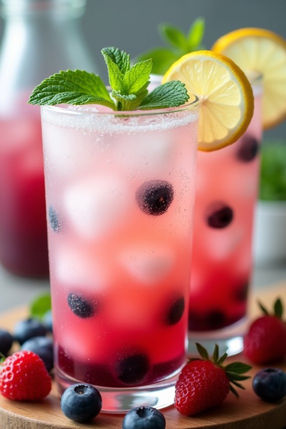 coconut lemonade berry refreshment
