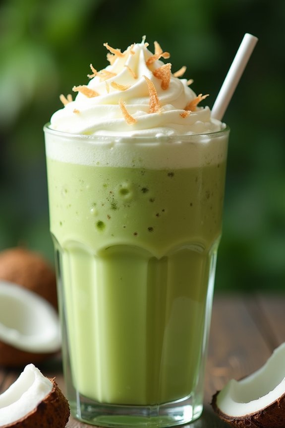 coconut matcha frappe recipe